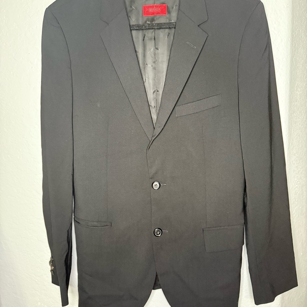 Hugo Boss Men's Black Two-Button Suit Jacket